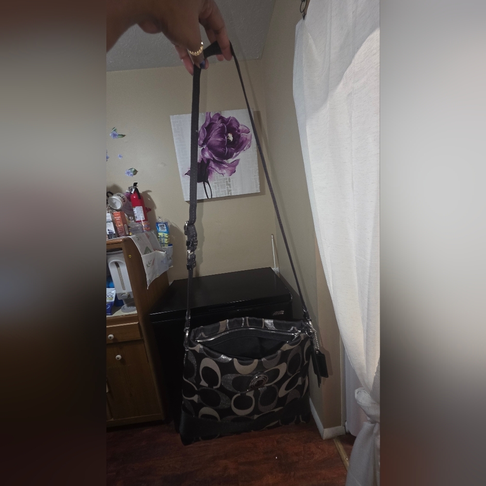 Croosbody Black and Gray Crossbody File Bag